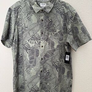 Men’s Hurley Green Aloha Shirt